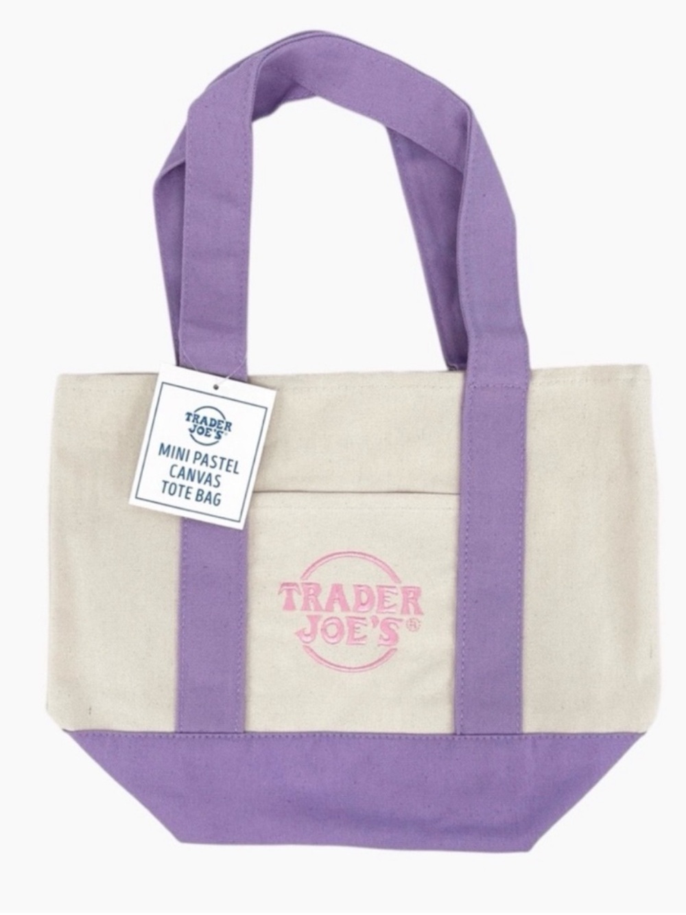 💜TRADER JOE’S Mini Pastel Tote - Violet